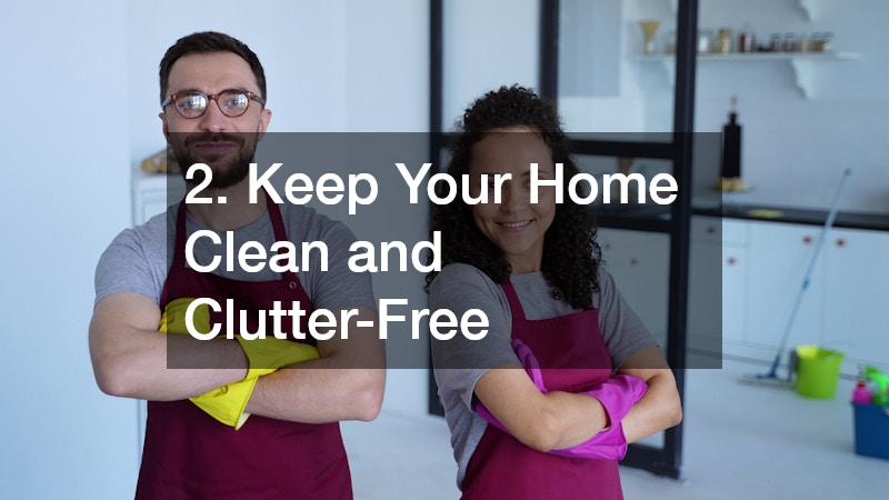 a couple cleaning their home